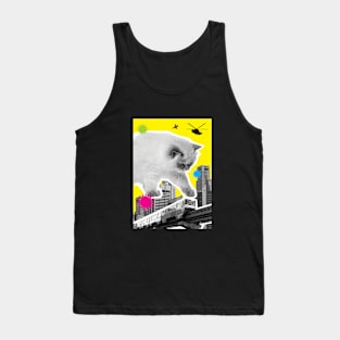 KATZILLAZ - 05 - TRAIN ATTACK - FELINE KAIJU - MONSTER CAT !!! Tank Top